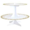 Cupcake stand branco e ouro