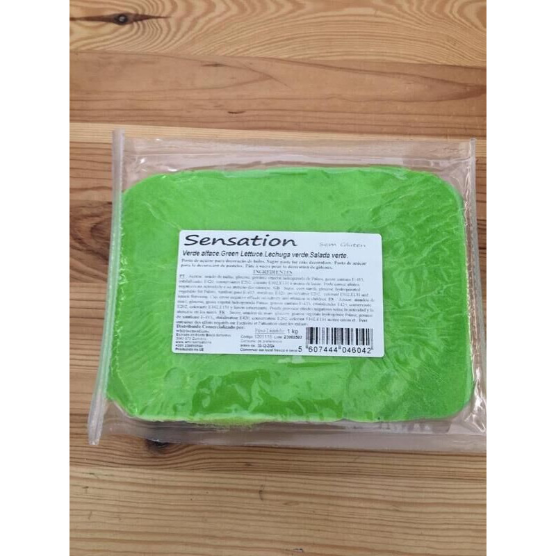 Pasta de açucar Sensation verde alface 1 Kg