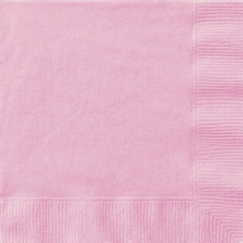 20 guardanapos 33x33cm rosa pastel