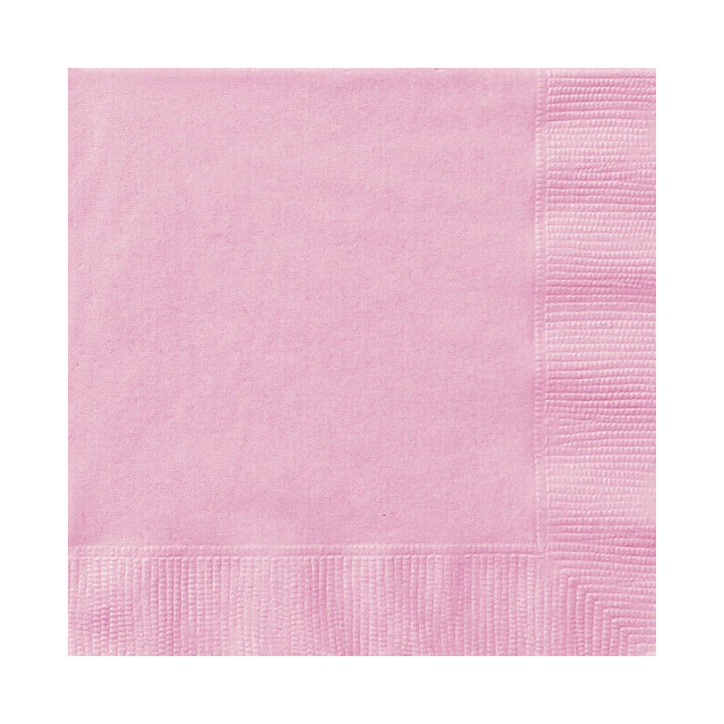 20 guardanapos 33x33cm rosa pastel