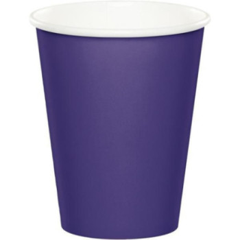 8 copos de papel Purpúra 250 ml