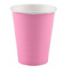 8 copos de papel rosa 250ml