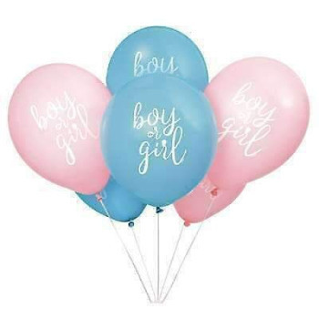 8 balões latex Boy or Girl revelação