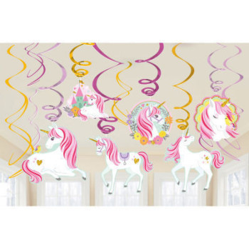 12 swirl magical unicorn