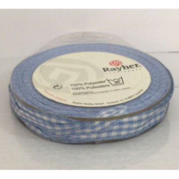 Fita xadrez azul 9.5cm - 10m