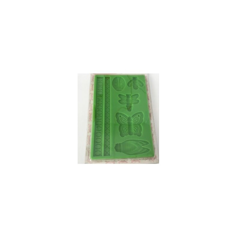Moldes Silicone Insectos (Placa Verde)