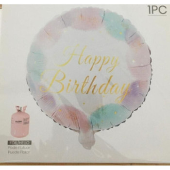 Balaõ foil Happy Birthday 18" - 45cm