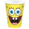 8 copos de papel 200ml Sponge Bob