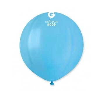 5 balões latex Gemar 19" - 48cm Light Blue