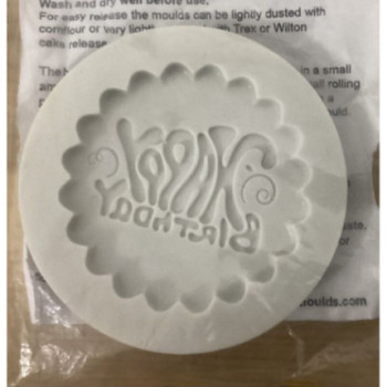 Molde Topo de Cupcake Happy Birthday