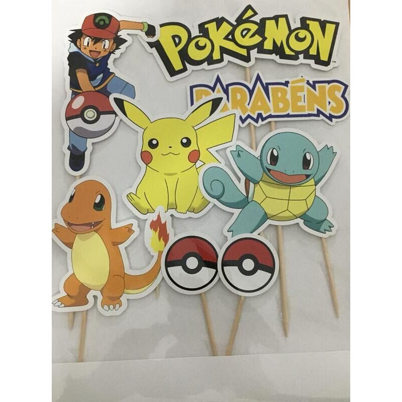 Topo de bolo Pokemon
