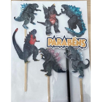 Topo de bolo Godzilla