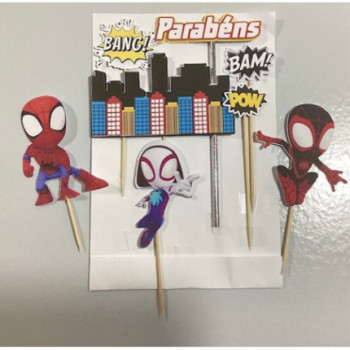 Topo de bolo Spidey