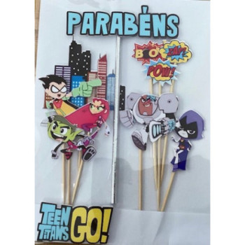 Topo de bolo Teen Titans