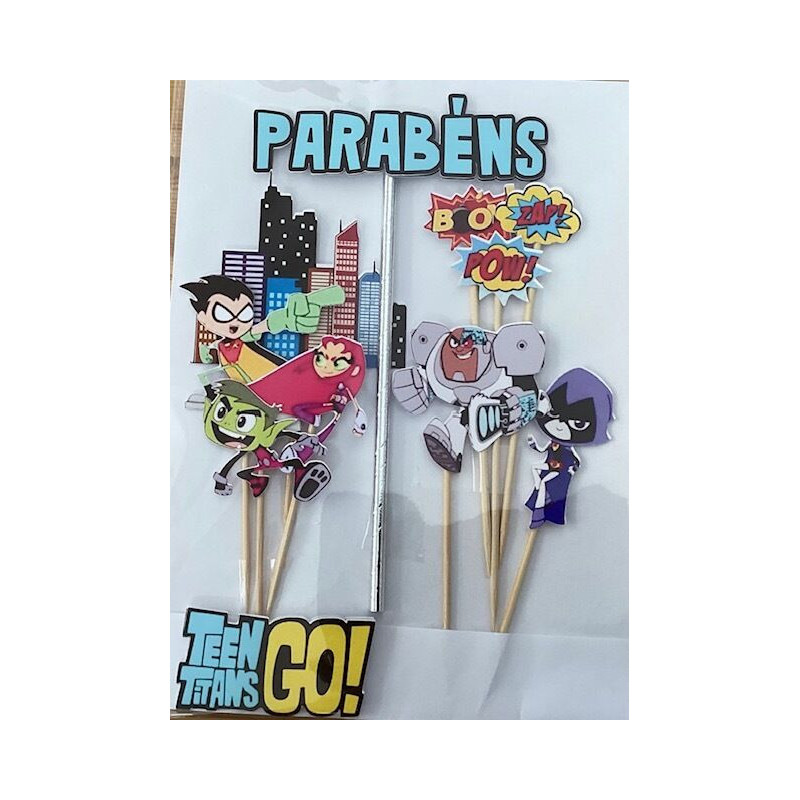 Topo de bolo Teen Titans