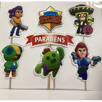 Topo de bolo Brawl Stars