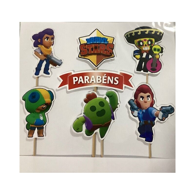 Topo de bolo Brawl Stars