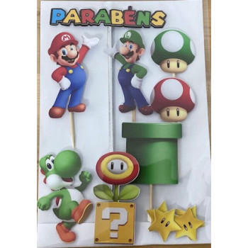 Topo de bolo Super Mário