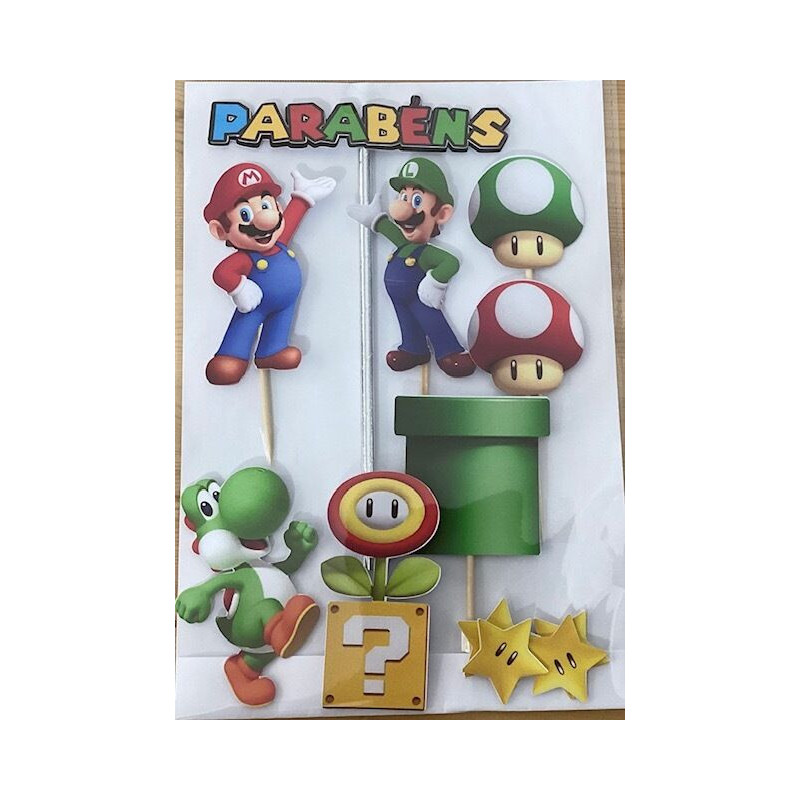 Topo de bolo Super Mário