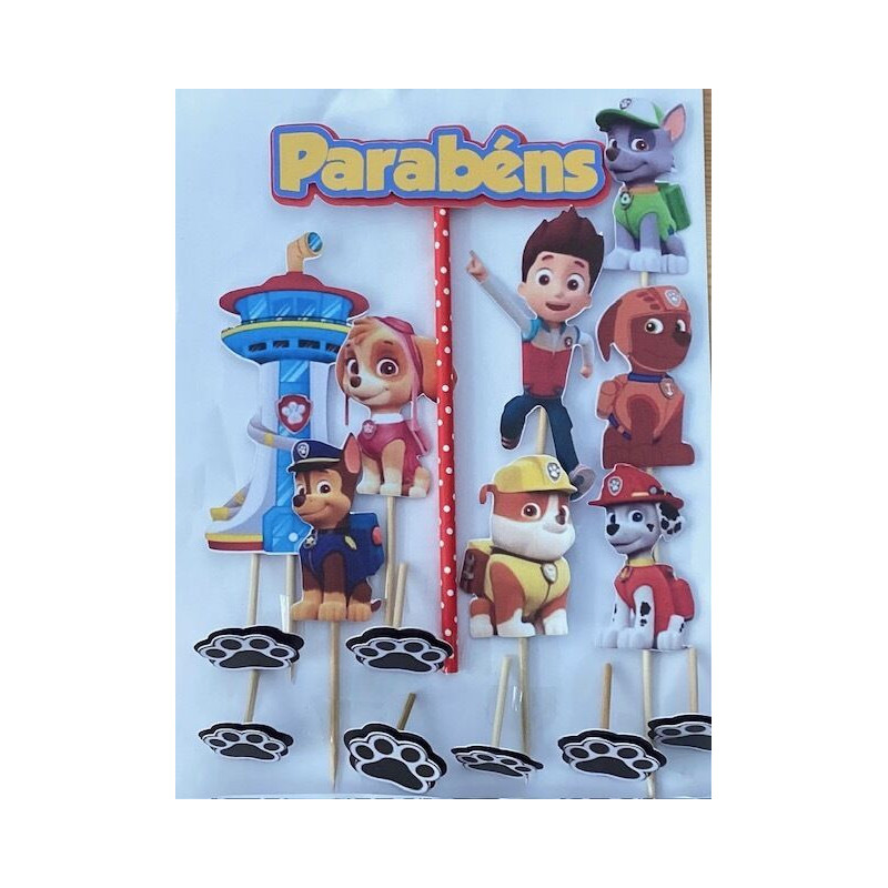 Topo de bolo Patrulha Pata
