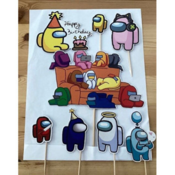 Topo de bolo Among-Us