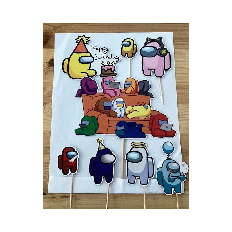 Topo de bolo Among-Us