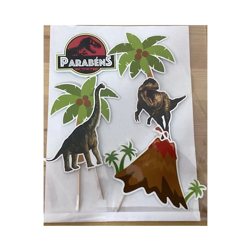 Topo de bolo dinossauros