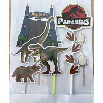 Topo de bolo dinossauros