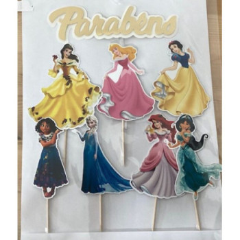 Topo de bolo Princesas Disney