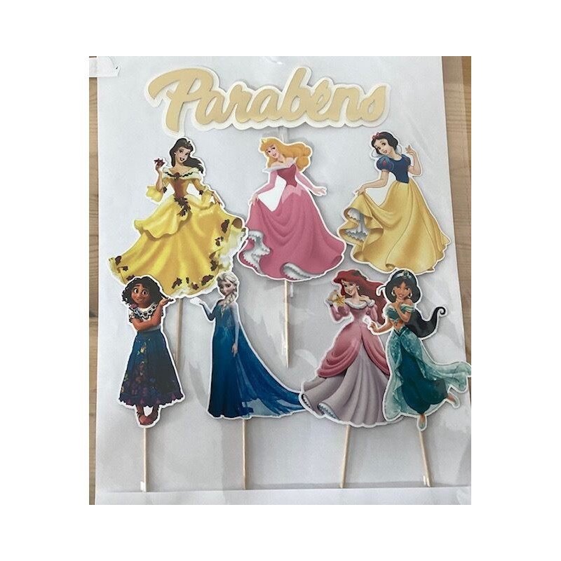 Topo de bolo Princesas Disney