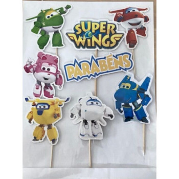 Topo de bolo Super Wings