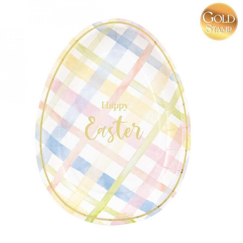 8 pratos 22cm Happy Easter