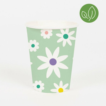 8 copos 250 ml daisies