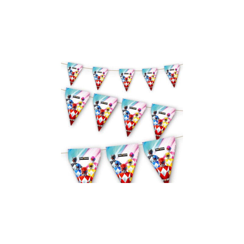 Bandeira triangular Power Rangers 3m