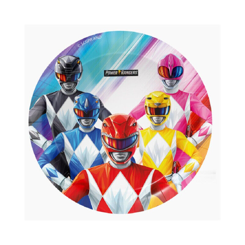 8 pratos 23cm Power Rangers