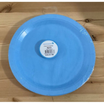 6 Pratos azul 21cm