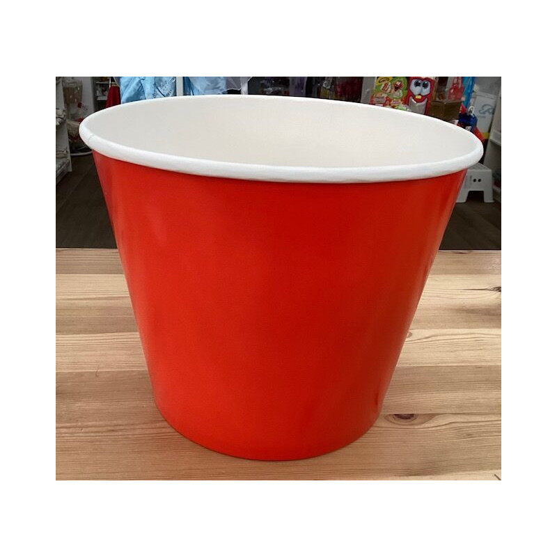 Balde Pipocas vermelho