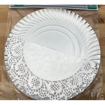 Prato com naperom 30cm prata