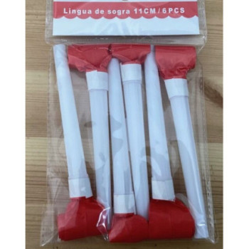 6 linguas da sogra 11cm vermelho