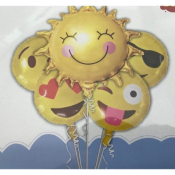 Kit 5 balões foil Smile