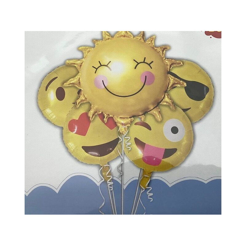 Kit 5 balões foil Smile