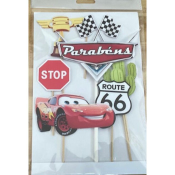 Topo de bolo Faísca/Cars