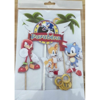 Topo de bolo Sonic