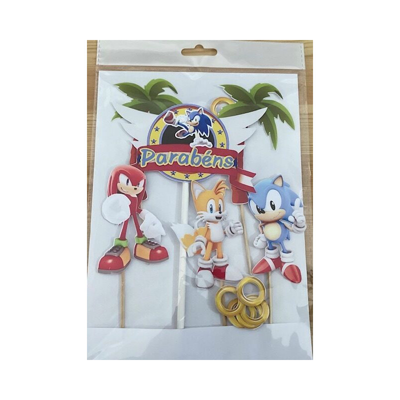 Topo de bolo Sonic