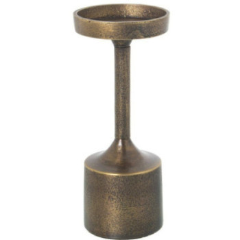 Castiçal aluminio acabado latão