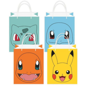 8 sacos de papel Pokémon