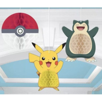 3 decorações favo de mel Pokémon