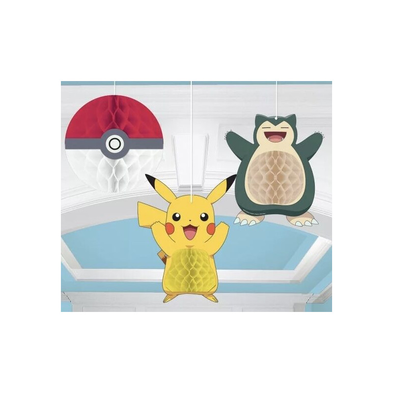 3 decorações favo de mel Pokémon