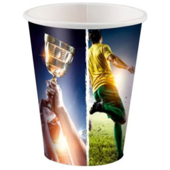 8 copos de papel 250ml Kick it