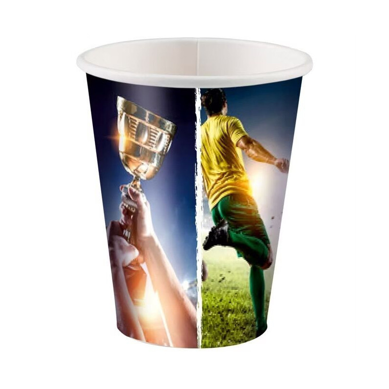 8 copos de papel 250ml Kick it